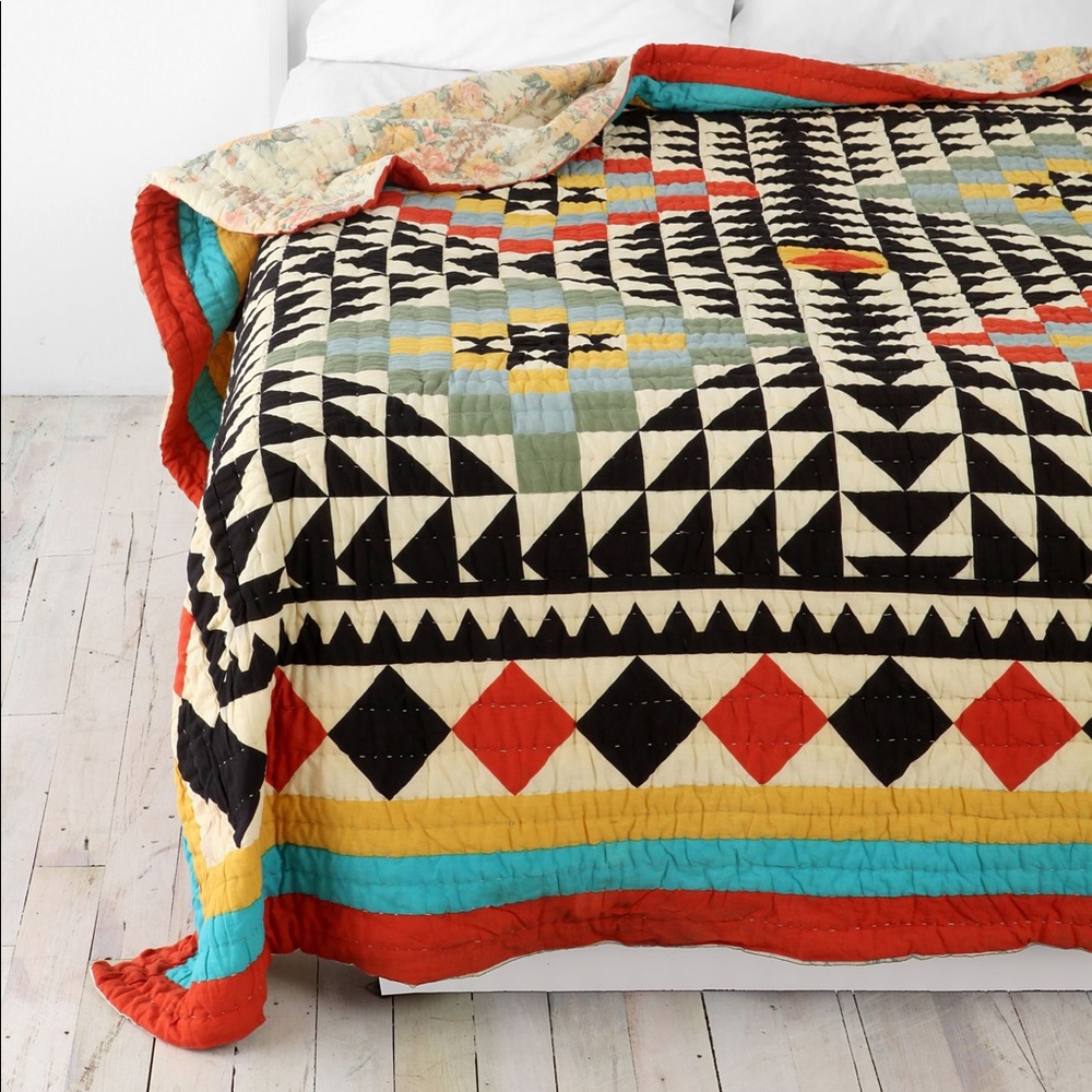 Urban Outfitters Kaleidoscope Patchwork Quilt